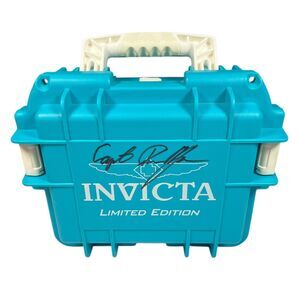 Invicta Captain Riffo Limited Edition Signed Impact Case Chronograph Watch Blue